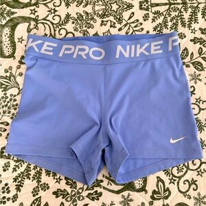 Nike Pro Women's Dri-Fit 3" Compression Sport Shorts Royal Pulse White Medium M